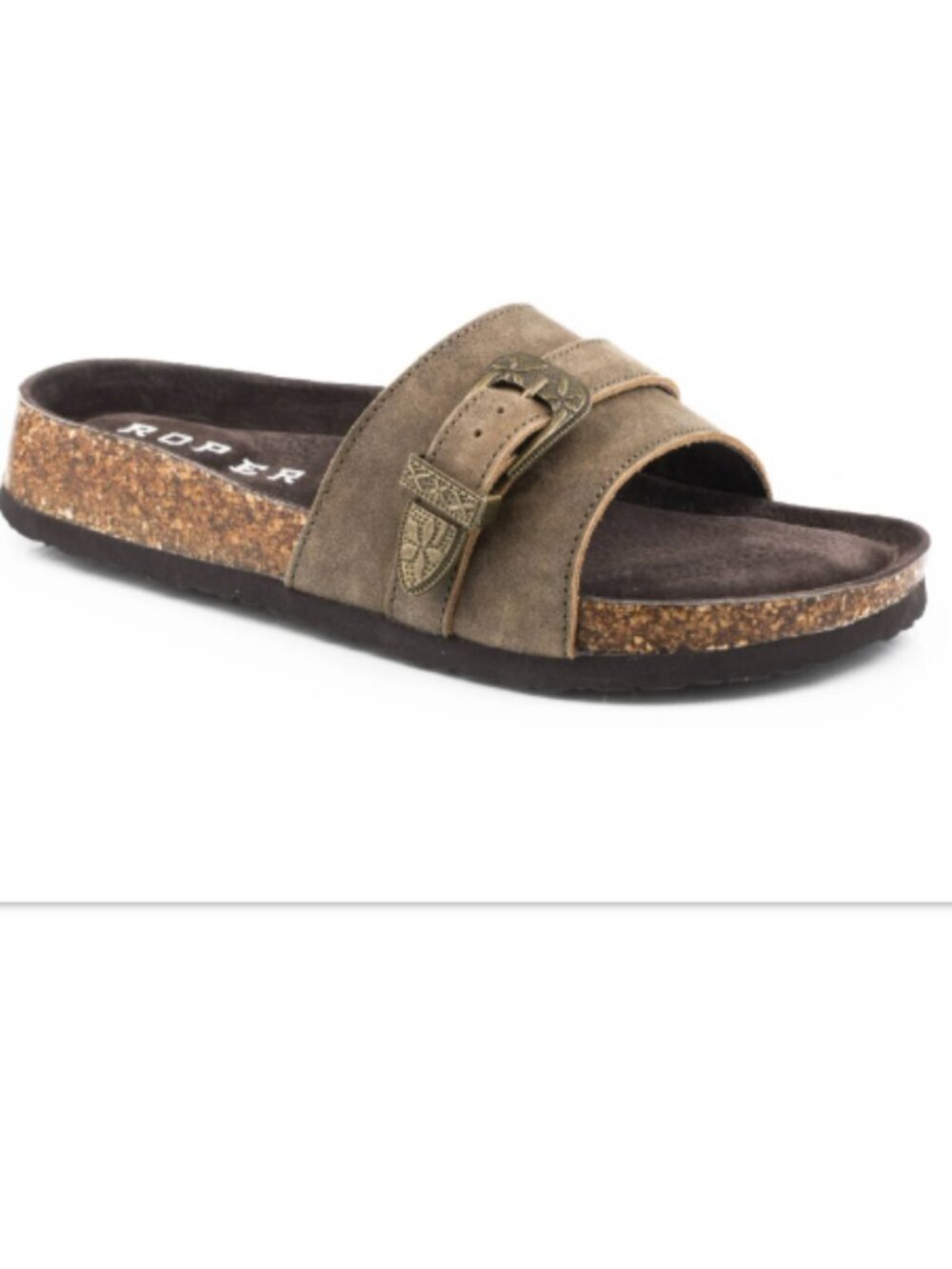 Roper Phoenician Brown Leather Slide Western Sandals Women’s Size 6 (est)